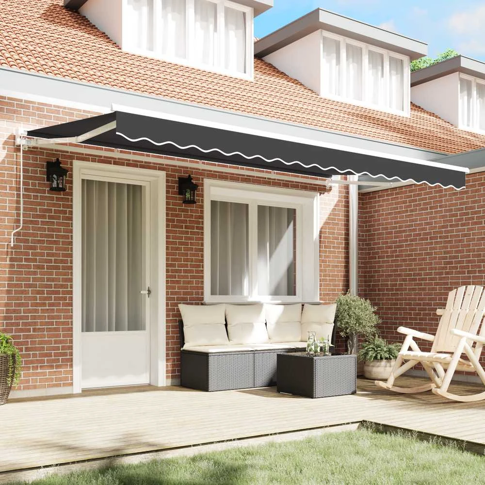 Markizės rėmas Antracito 350 x 200 cm Poliesteris su PU danga