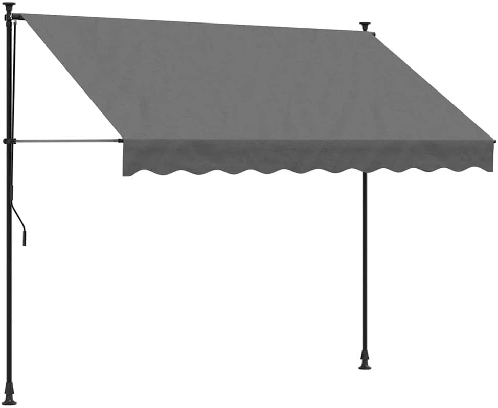 Ištraukiama markizė, antracito, 250x150cm, audinys ir plienas