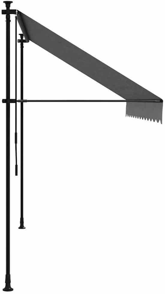 Ištraukiama markizė, antracito, 300x150cm, audinys ir plienas