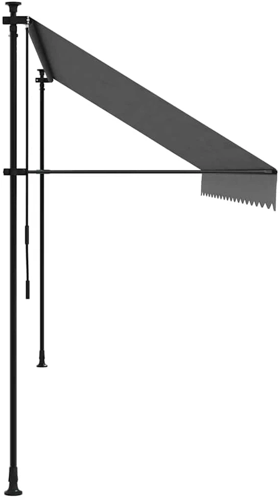 Ištraukiama markizė, antracito, 400x150cm, audinys ir plienas