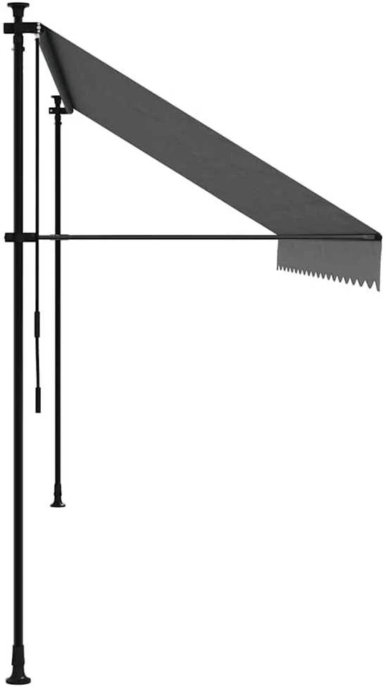 Ištraukiama markizė, antracito, 400x150cm, audinys ir plienas