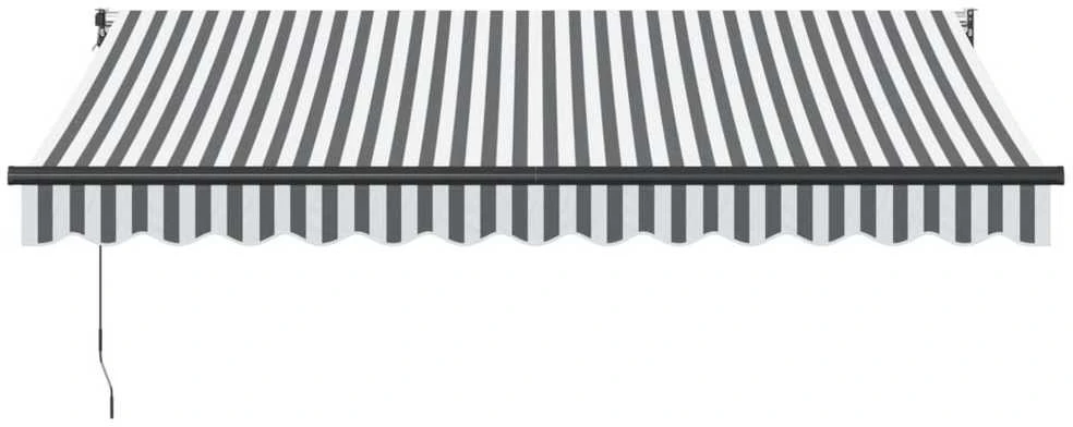Ištraukiama markizė, antracito/balta, 3,5x2,5m, audinys