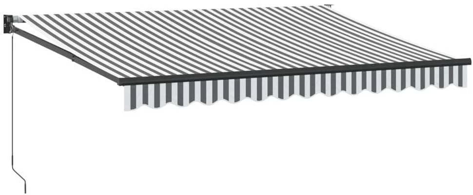 Ištraukiama markizė, antracito/balta, 3,5x2,5m, audinys
