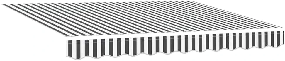 Ištraukiama markizė, antracito/balta, 3x2,5m, audinys/aliuminis