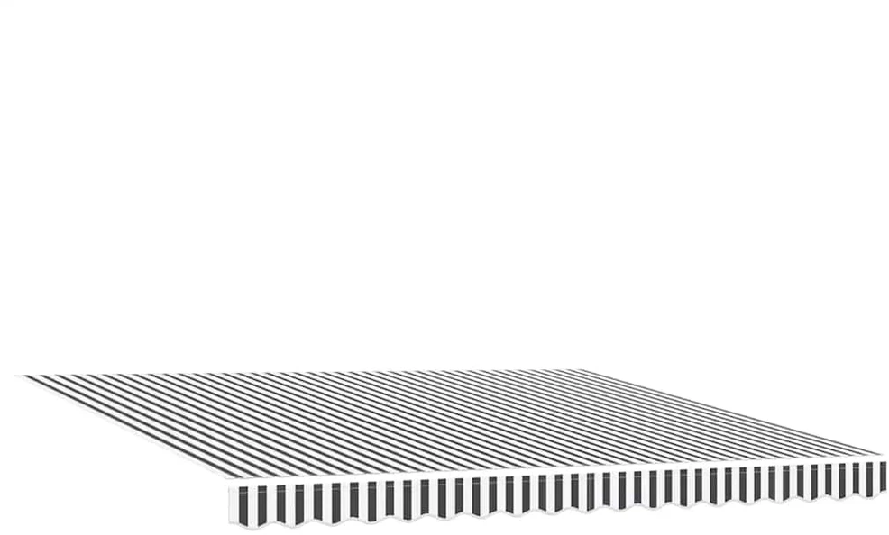 Ištraukiama markizė, antracito ir baltos spalvos, 4x3m, audinys ir aliuminis
