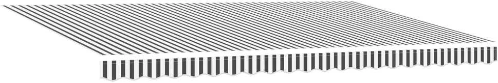 Markizės rėmas Antracito ir baltos 500 × 300 cm