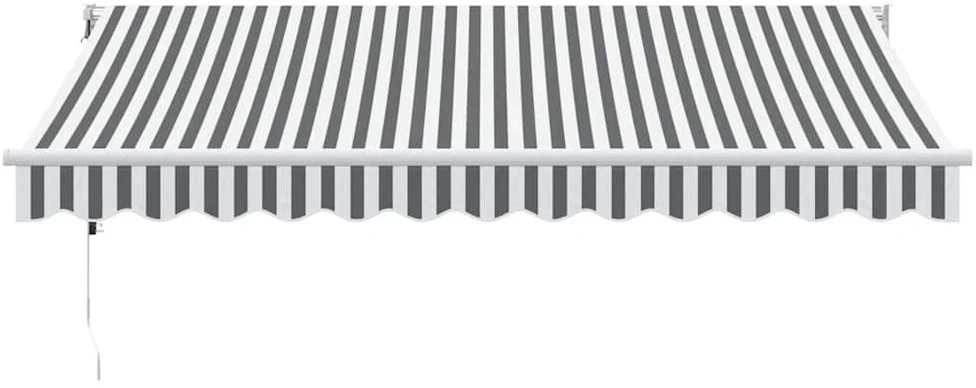 Ištraukiama markizė, antracito ir baltos spalvos, 3,5x2,5 m, audinys ir aliuminis