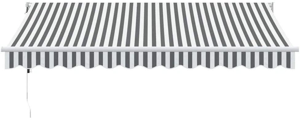 Ištraukiama markizė, antracito ir baltos spalvos, 3,5x2,5 m, audinys ir aliuminis