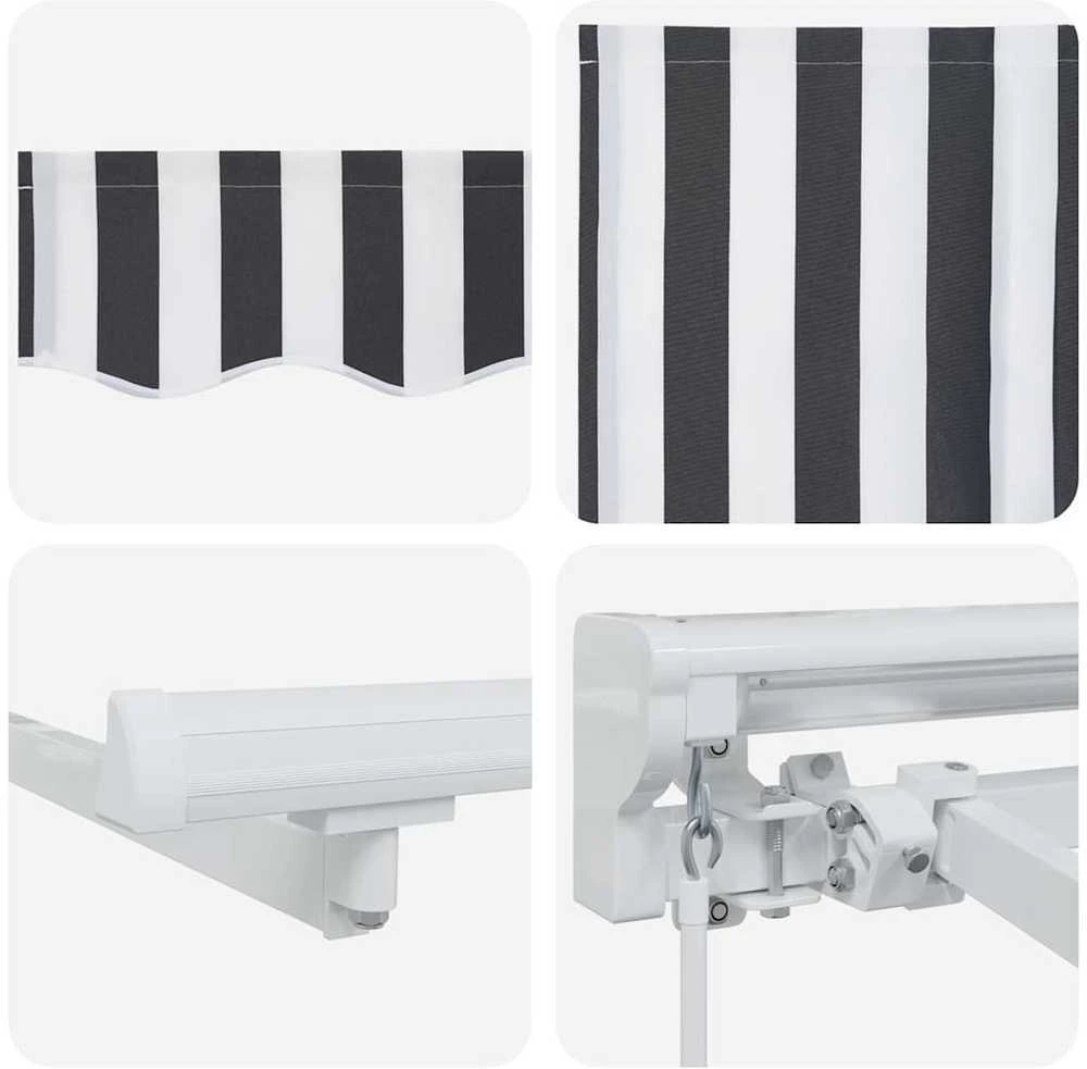 Markizės rėmas Antracito ir baltos 250 x 200 cm