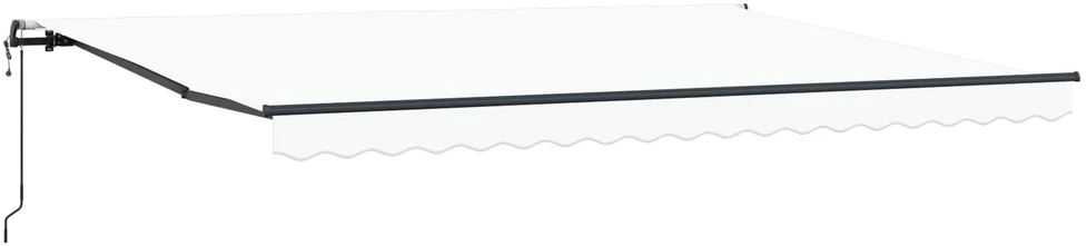 Ištraukiama markizė Balta 450 × 350 cm Audinys ir aliuminis