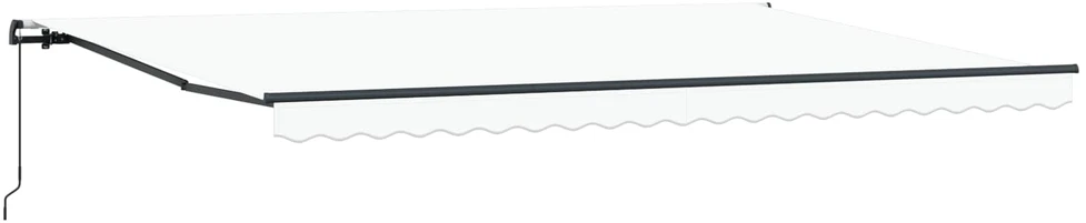 Ištraukiama markizė Balta 500 × 350 cm Poliesteris ir aliuminis