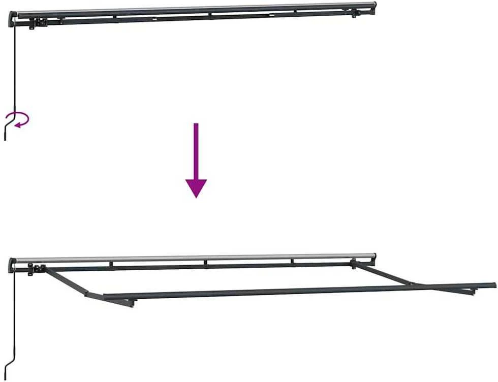 Ištraukiama markizė Mėlyna 350 x 200 cm audinys