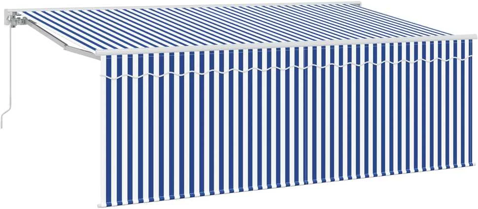 Ištraukiama markizė Mėlyna ir balta 400 x 200 cm