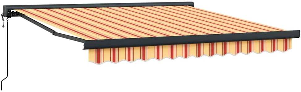 Ištraukiama markizė, geltona/balta, 3x2,5m, audinys/aliuminis
