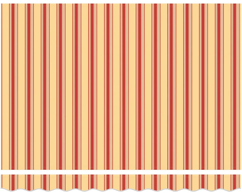 Ištraukiama markizė, geltona/balta, 3x2,5m, audinys/aliuminis