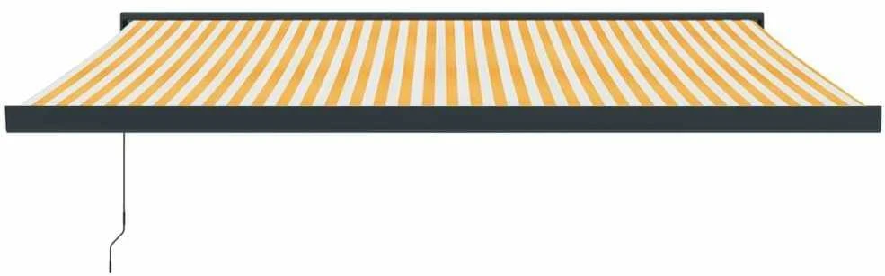 Ištraukiama markizė, geltona/balta, 4,5x3m, audinys/aliuminis