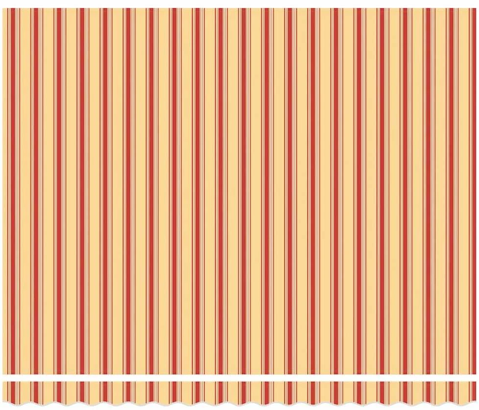 Ištraukiama markizė, geltona/balta, 4x3m, audinys ir aliuminis