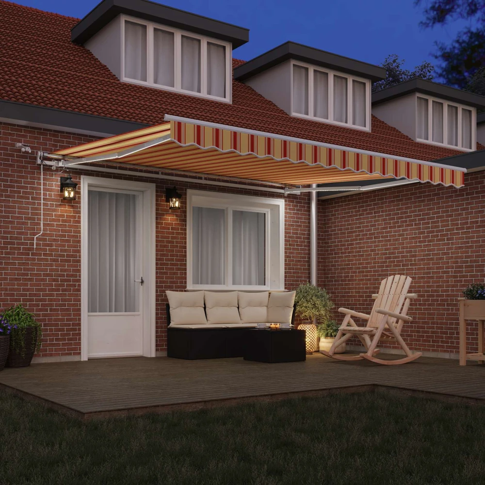 Ištraukiama markizė Geltona ir Oranžinė 400 × 350 cm