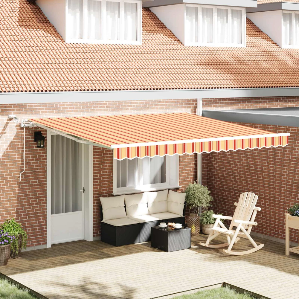Ištraukiama markizė Geltona ir Oranžinė 400 × 350 cm