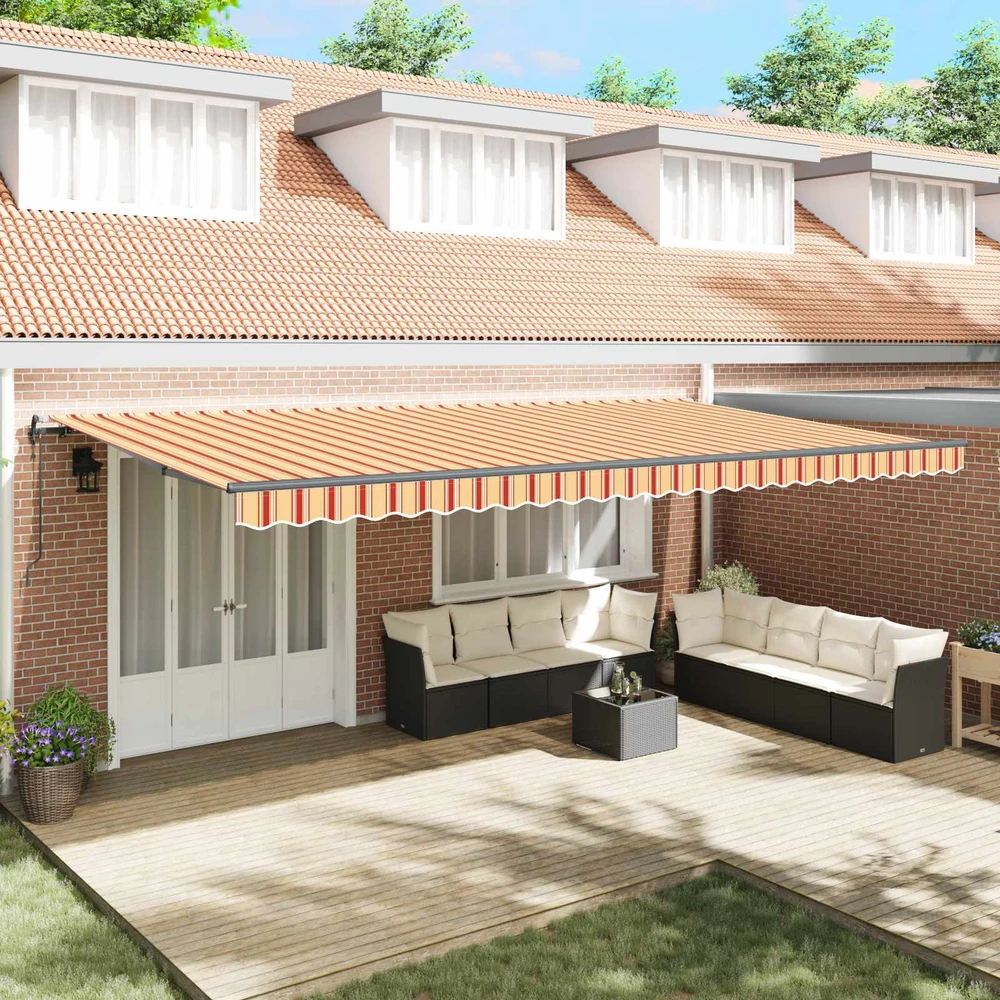 Ištraukiama markizė Geltona ir Oranžinė 600 × 350 cm