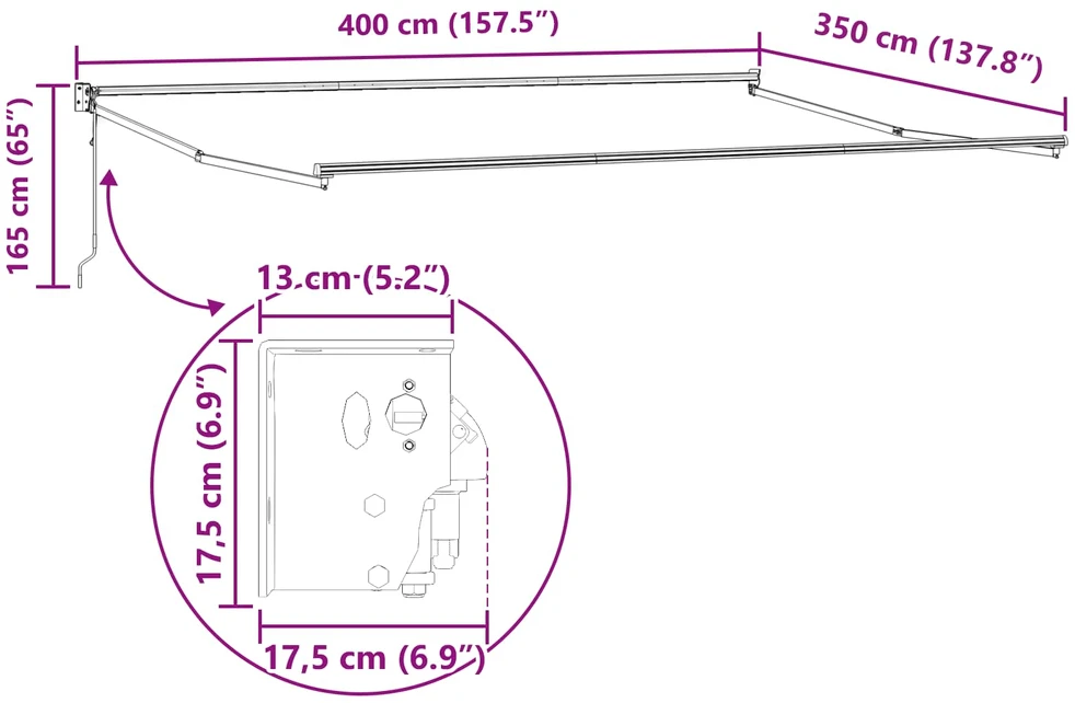 Ištraukiama markizė Geltona ir Oranžinė 400 × 300 cm