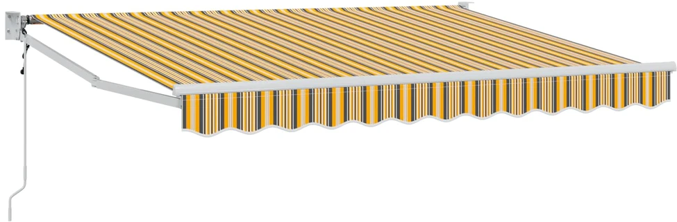Ištraukiama markizė Geltona, pilka ir balta 2,5 x 2 m