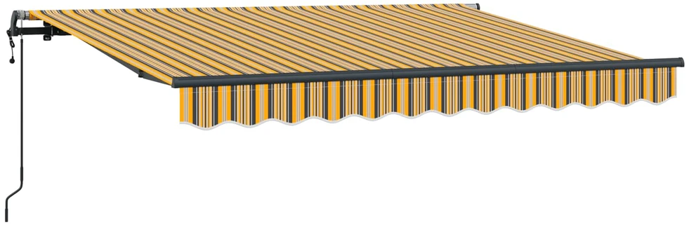 Ištraukiama markizė Geltonas ir Pilkas 250 x 200 cm audinys