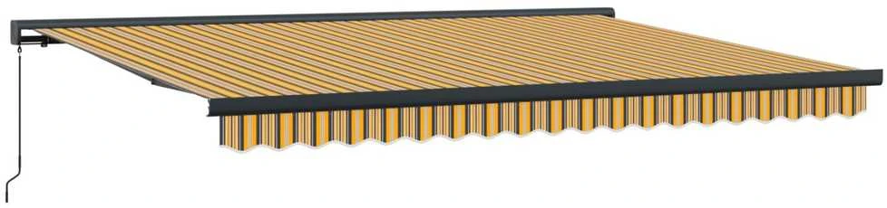 Ištraukiama markizė Geltonas ir Pilkas 400 × 300 cm