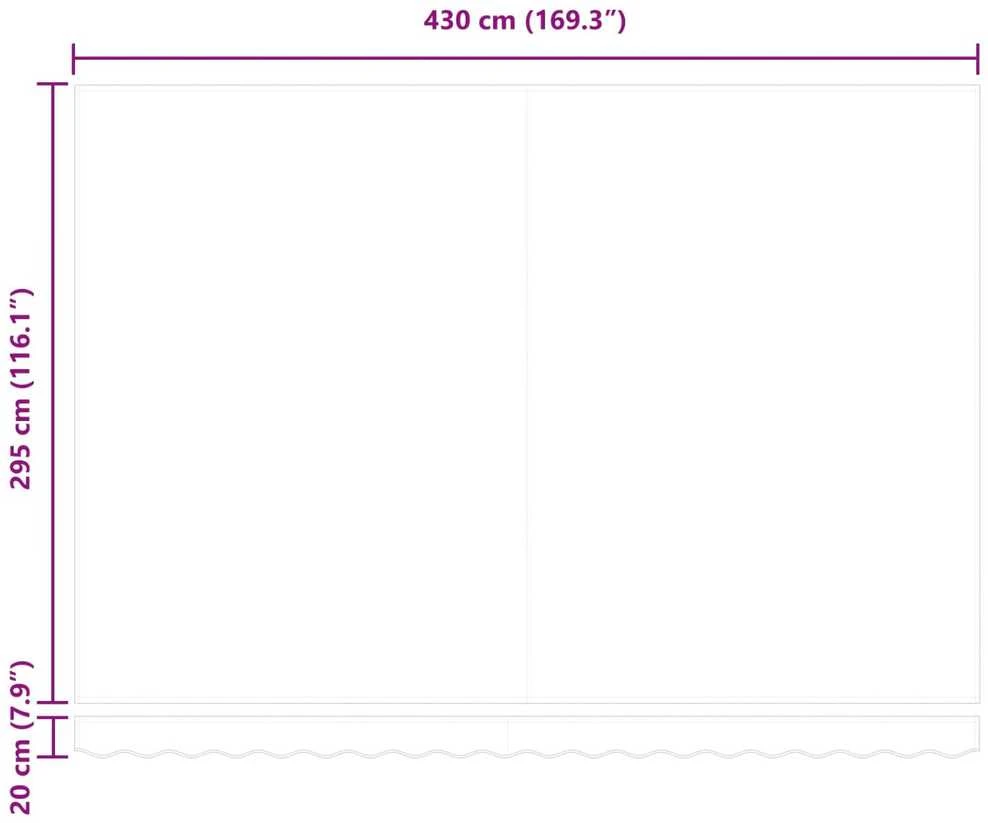 Markizės rėmas Geltonas ir Pilkas 450 × 300 cm