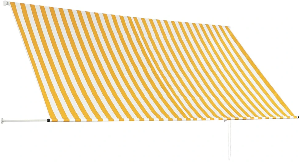 Ištraukiama markizė, geltonos ir baltos spalvos, 300x150cm