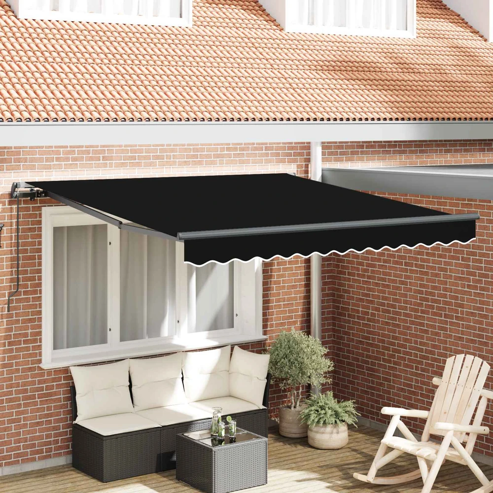 Ištraukiama markizė Juoda 300 x 250 cm Poliesteris ir aliuminis
