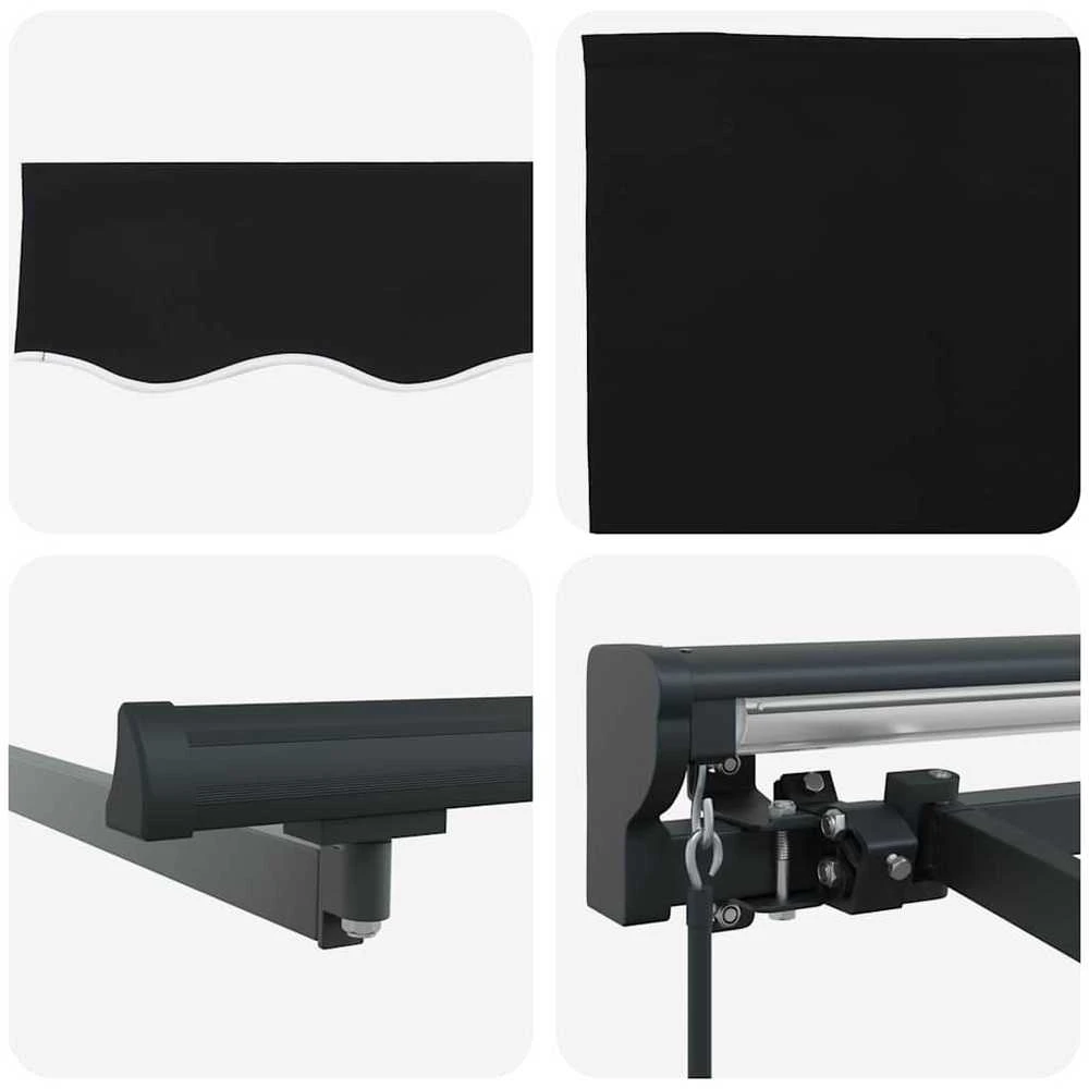 Markizės rėmas Juoda 350 x 250 cm Poliesteris su PU danga