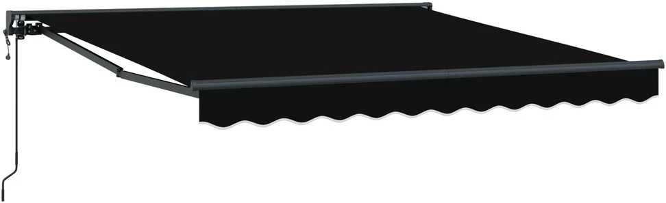 Markizės rėmas Juoda 350 x 250 cm Poliesteris su PU danga