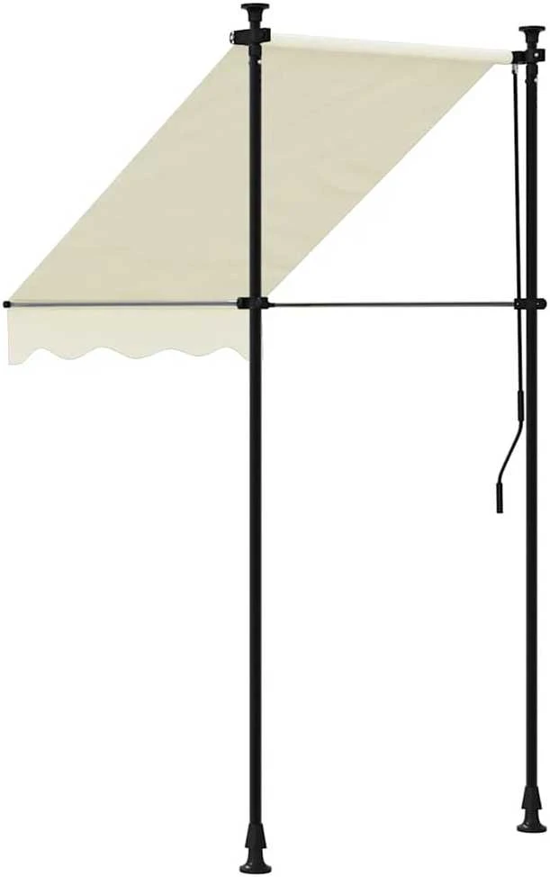 Ištraukiama markizė, kreminė, 100x150cm, audinys ir plienas