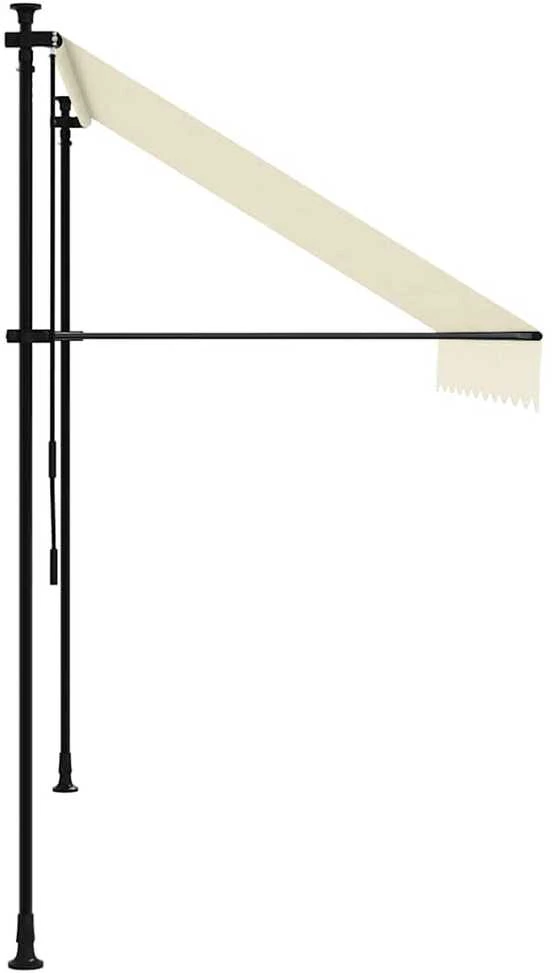 Ištraukiama markizė, kreminė, 250x150cm, audinys ir plienas