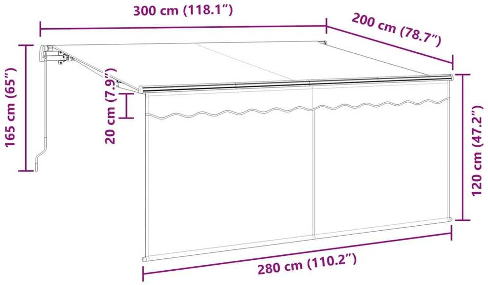 Ištraukiama markizė Kreminė 300 x 200 cm