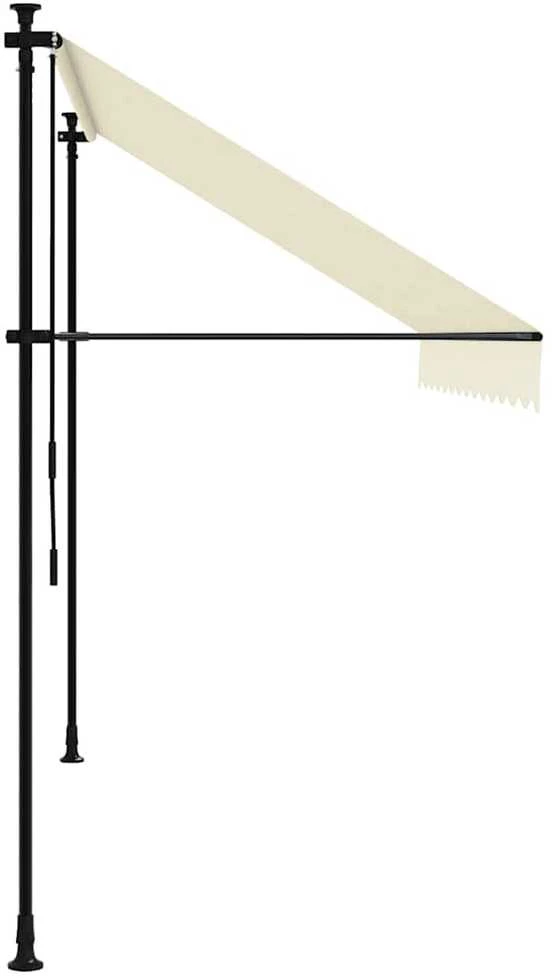 Ištraukiama markizė, kreminė, 300x150cm, audinys ir plienas