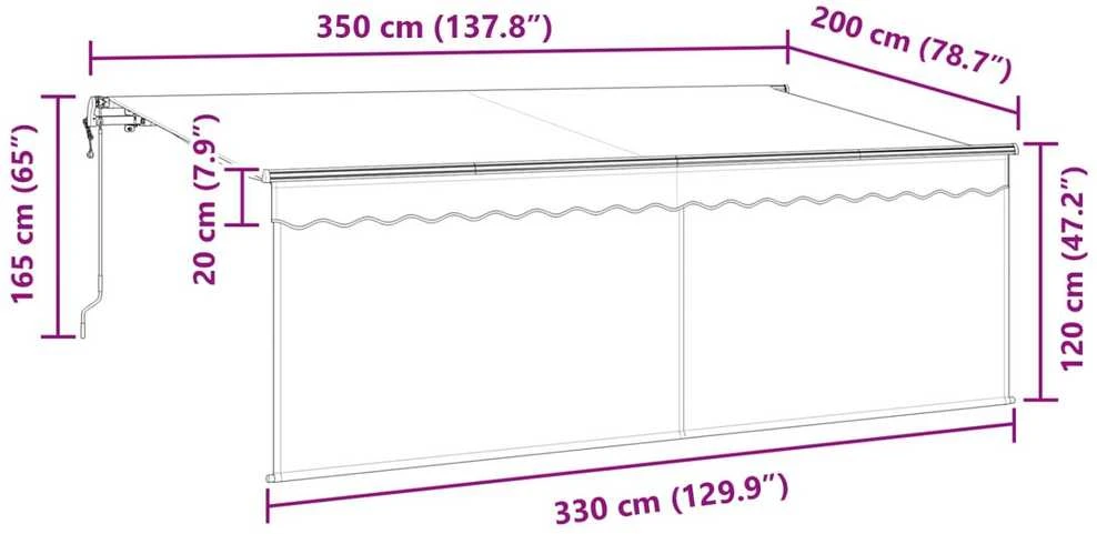 Ištraukiama markizė Kreminė 350 x 200 cm