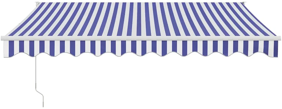 Ištraukiama markizė, mėlyna/balta, 3x2,5m, audinys ir aliuminis