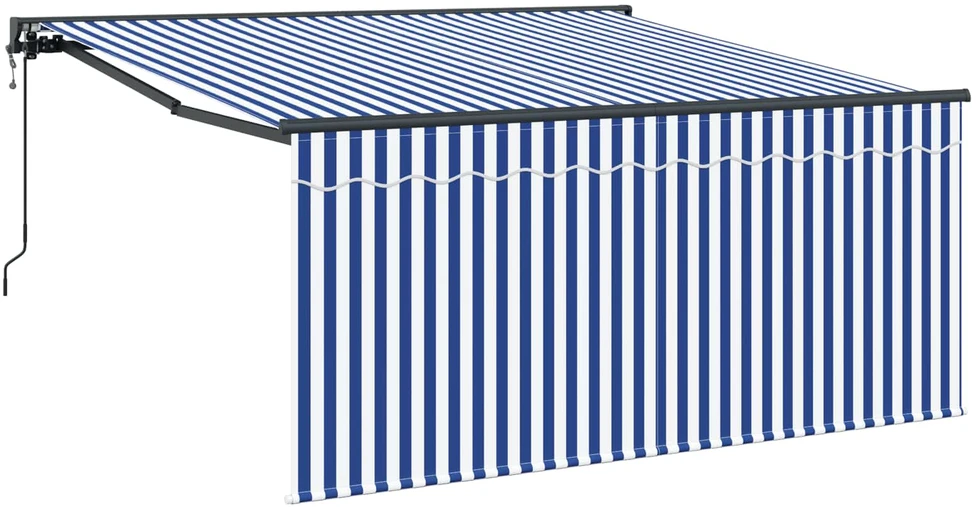 Ištraukiama markizė Mėlyna ir balta 350 x 250 cm