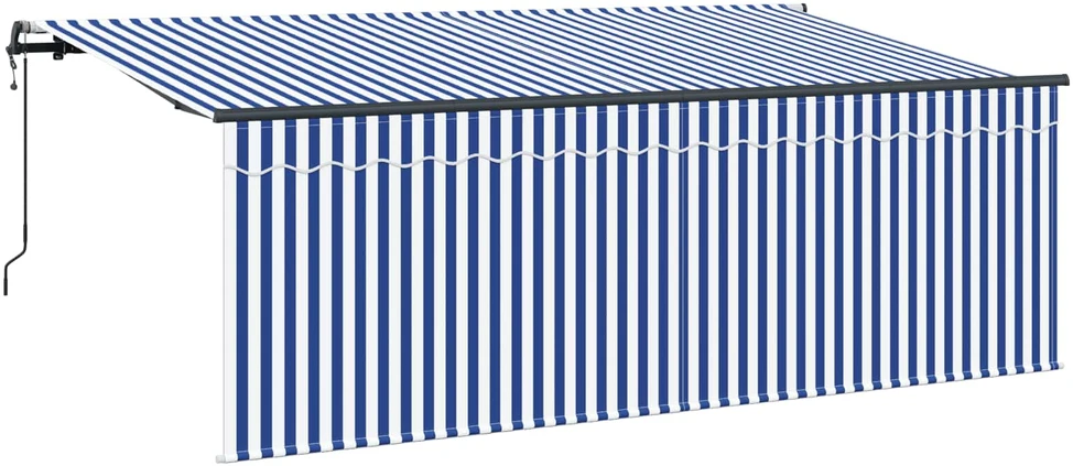 Ištraukiama markizė Mėlyna ir balta 350 x 200 cm