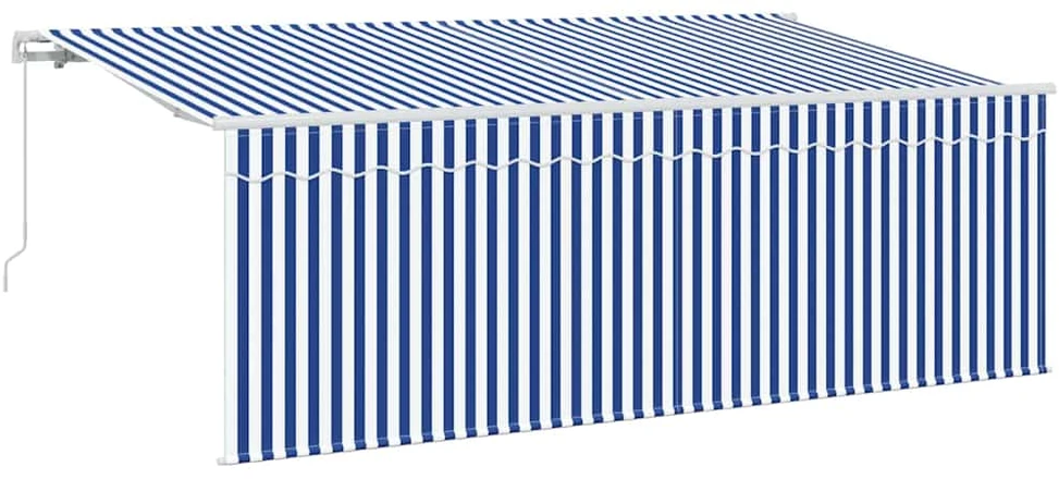 Ištraukiama markizė Mėlyna ir balta 400 x 200 cm