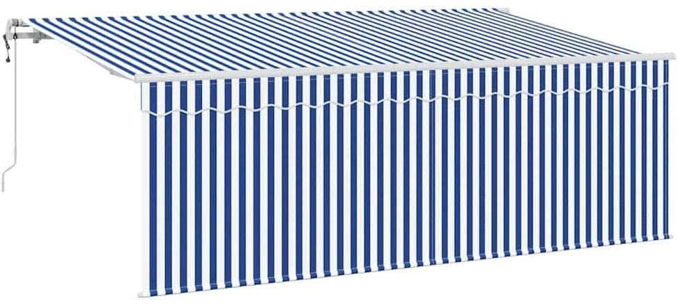 Ištraukiama markizė Mėlyna ir balta 400 x 200 cm