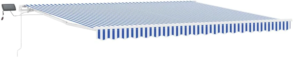 Ištraukiama markizė Mėlyna ir balta 500 × 300 cm