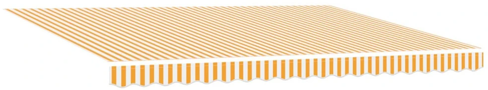 Ištraukiama markizė, geltona/balta, 4,5x3m, audinys/aliuminis