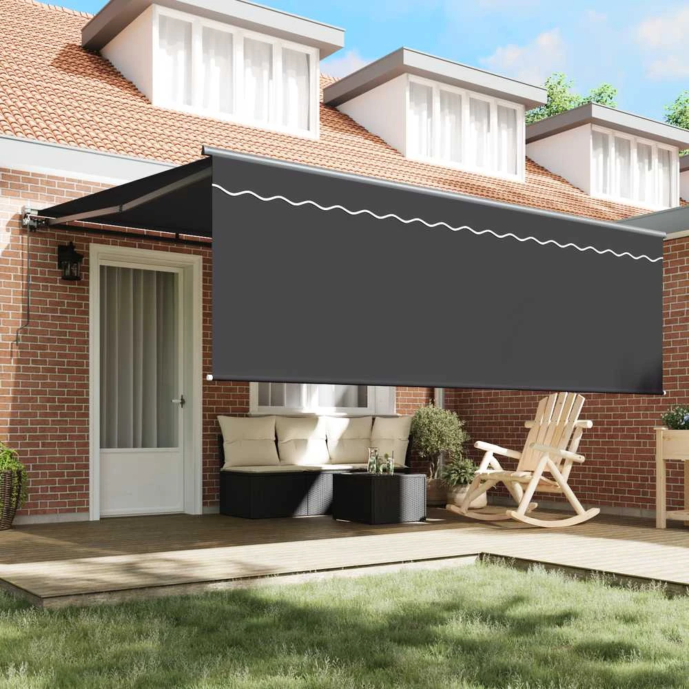 Markizės rėmas Geltona ir balta 350 x 250 cm