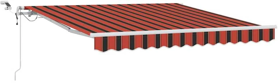 Ištraukiama markizė Oranžinė ir ruda 350 x 250 cm Poliesteris