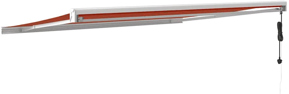 Ištraukiama markizė, oranžinė/ruda, 4x3m, audinys ir aliuminis
