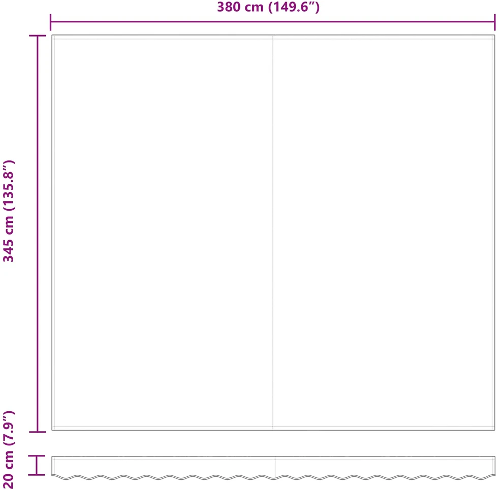 Ištraukiama markizė Oranžinė ir ruda 400 × 350 cm Poliesteris