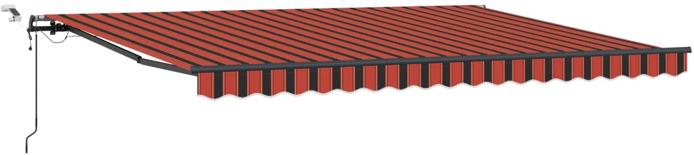 Ištraukiama markizė oranžinė ir ruda 450 × 350 cm Poliesteris